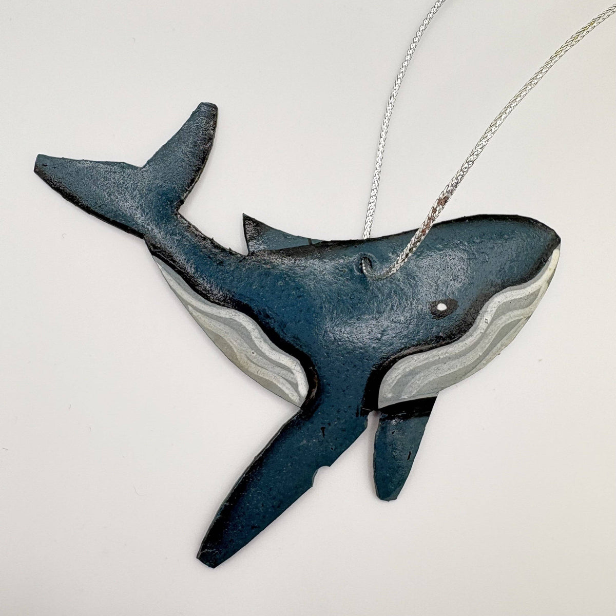 Upcycled Metal Ornament - Whale