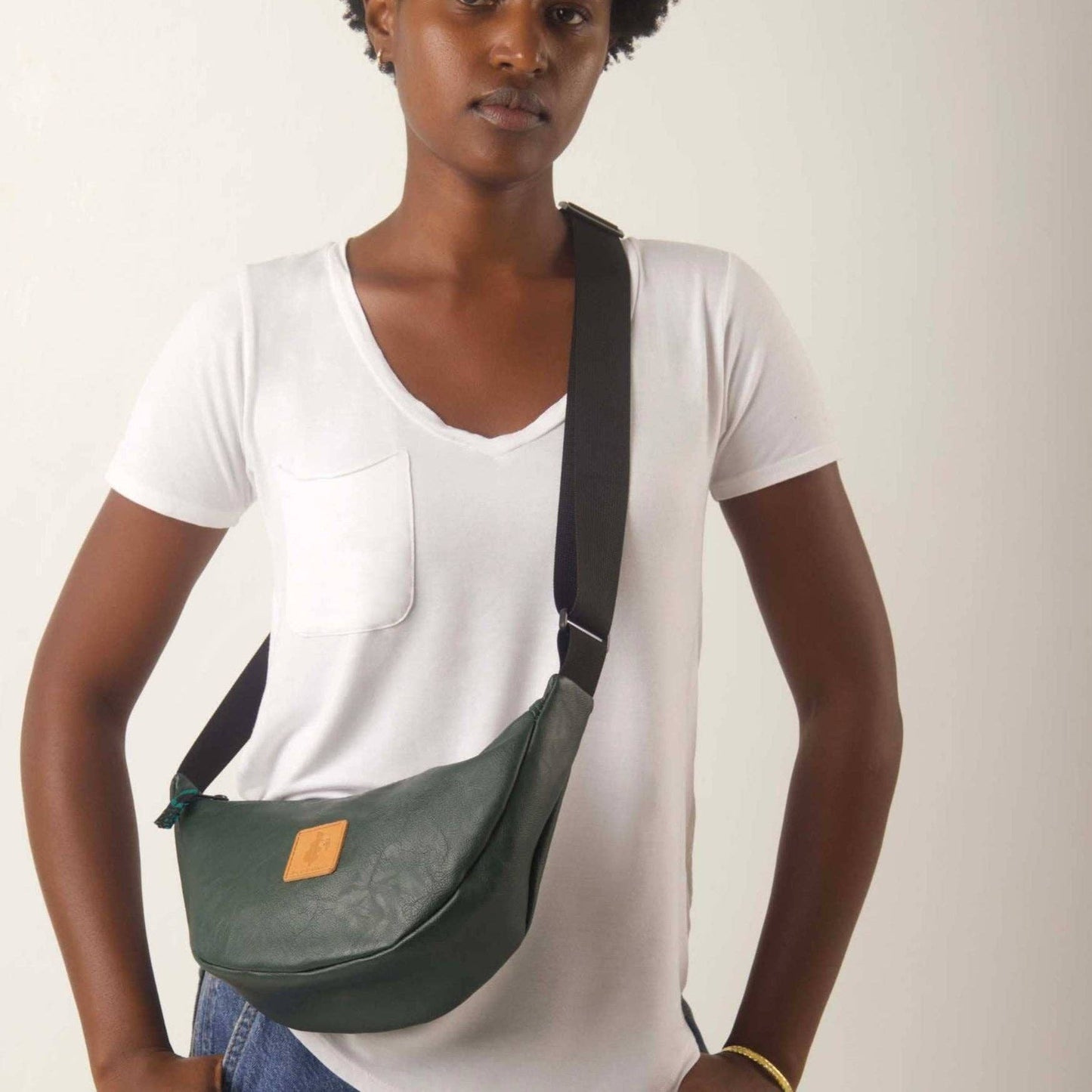 Round Mini Shoulder Bag – Vegan Leather, Assorted Colors