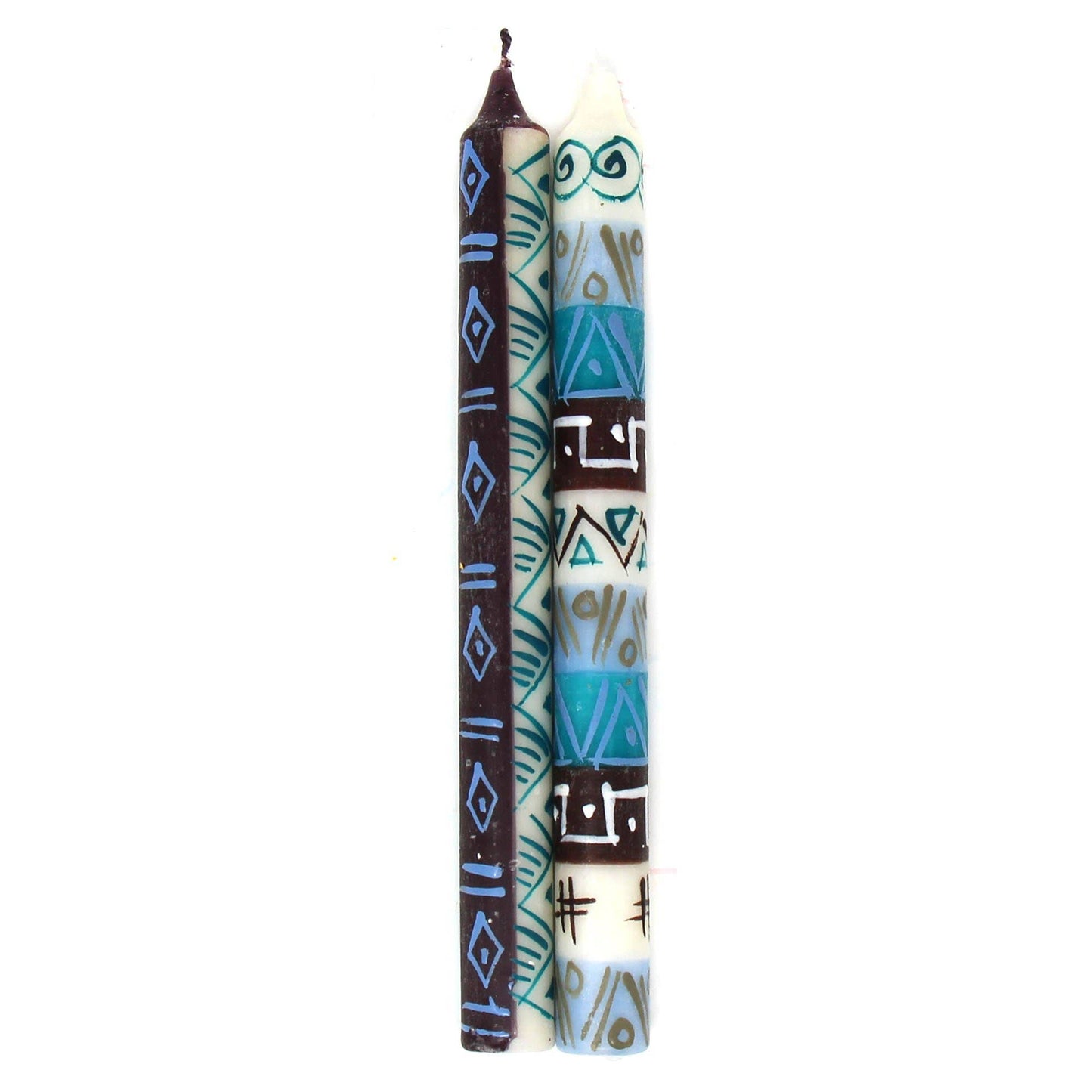 Hand Painted Dinner Candle Pair - Maji Design