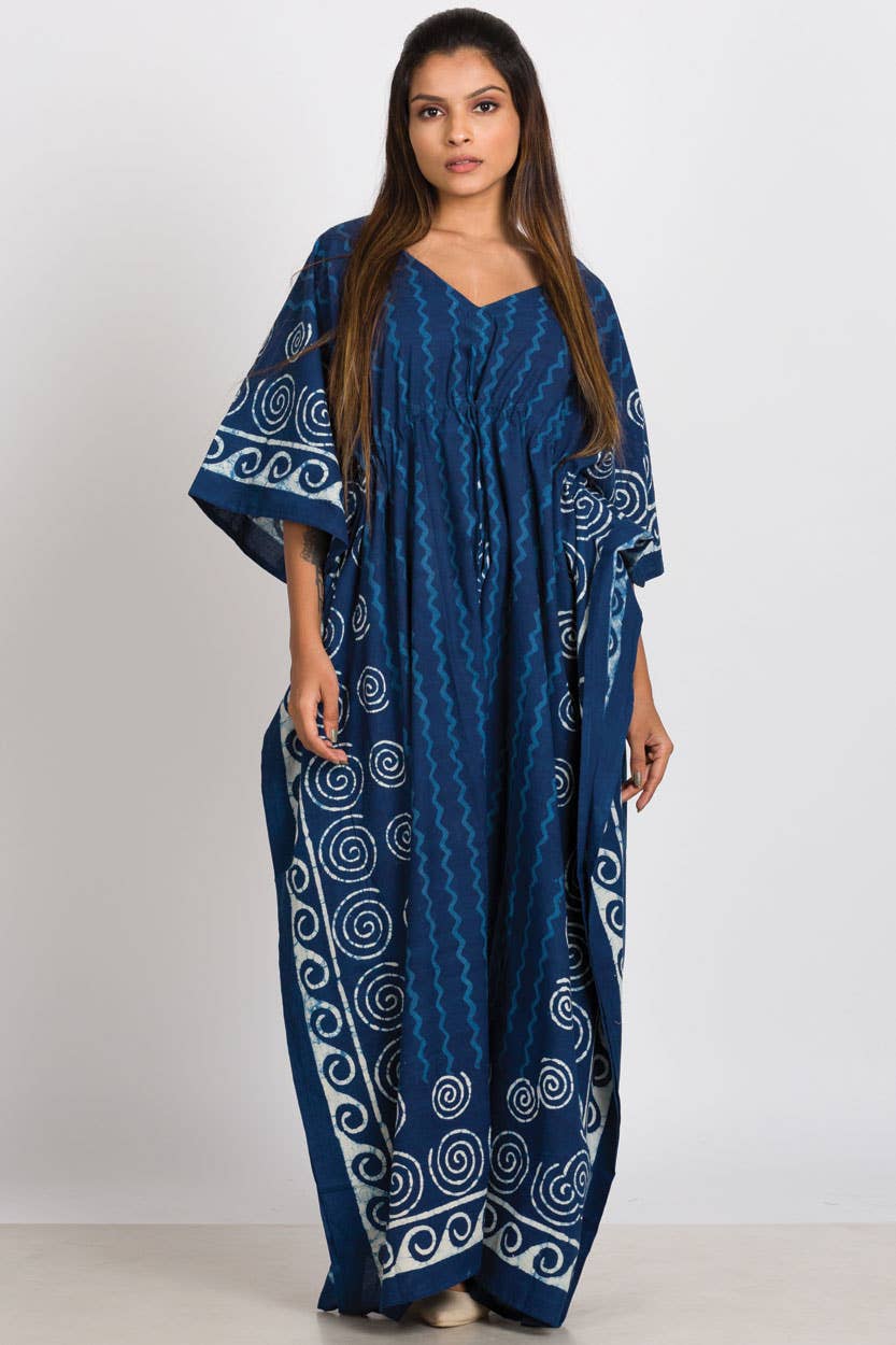 Spiral Block Print Caftans