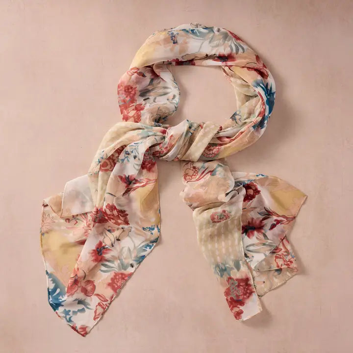 Sharad Floral Chiffon Scarf