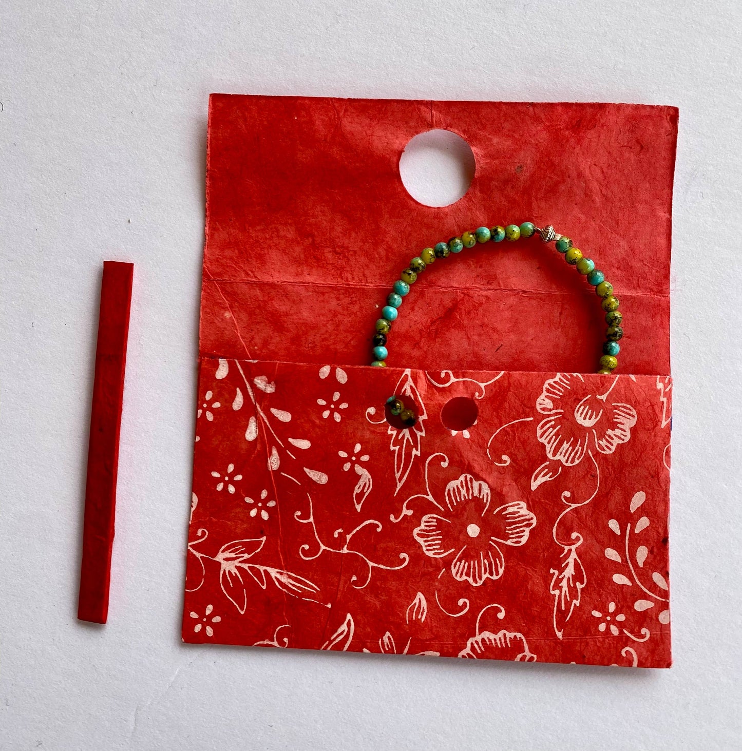 Glass Turquoise Bead Bracelet