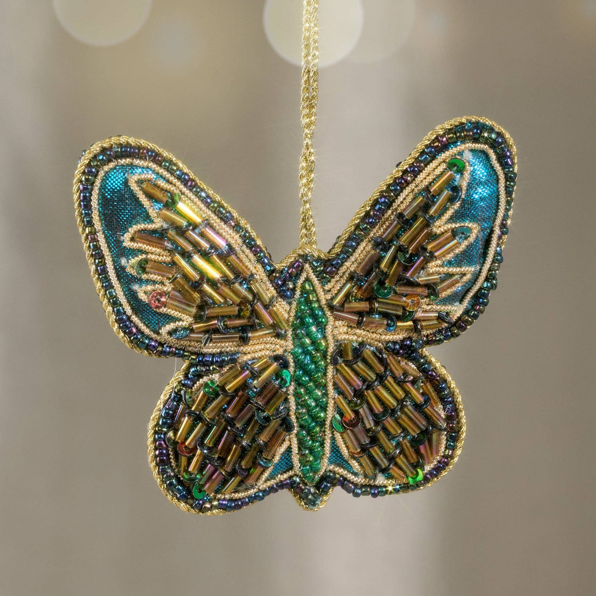 Arvi Beaded Ornament - Butterfly