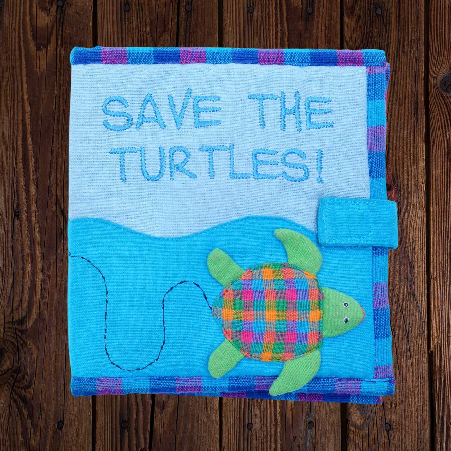 Fabric Kids' Book - Save The Turtles