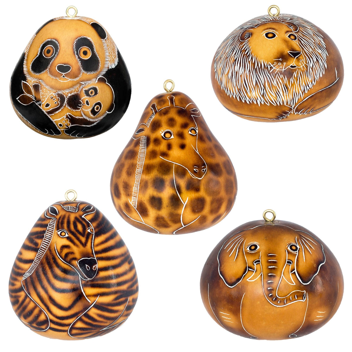 Gourd Ornament - Wild Zoo Assorted