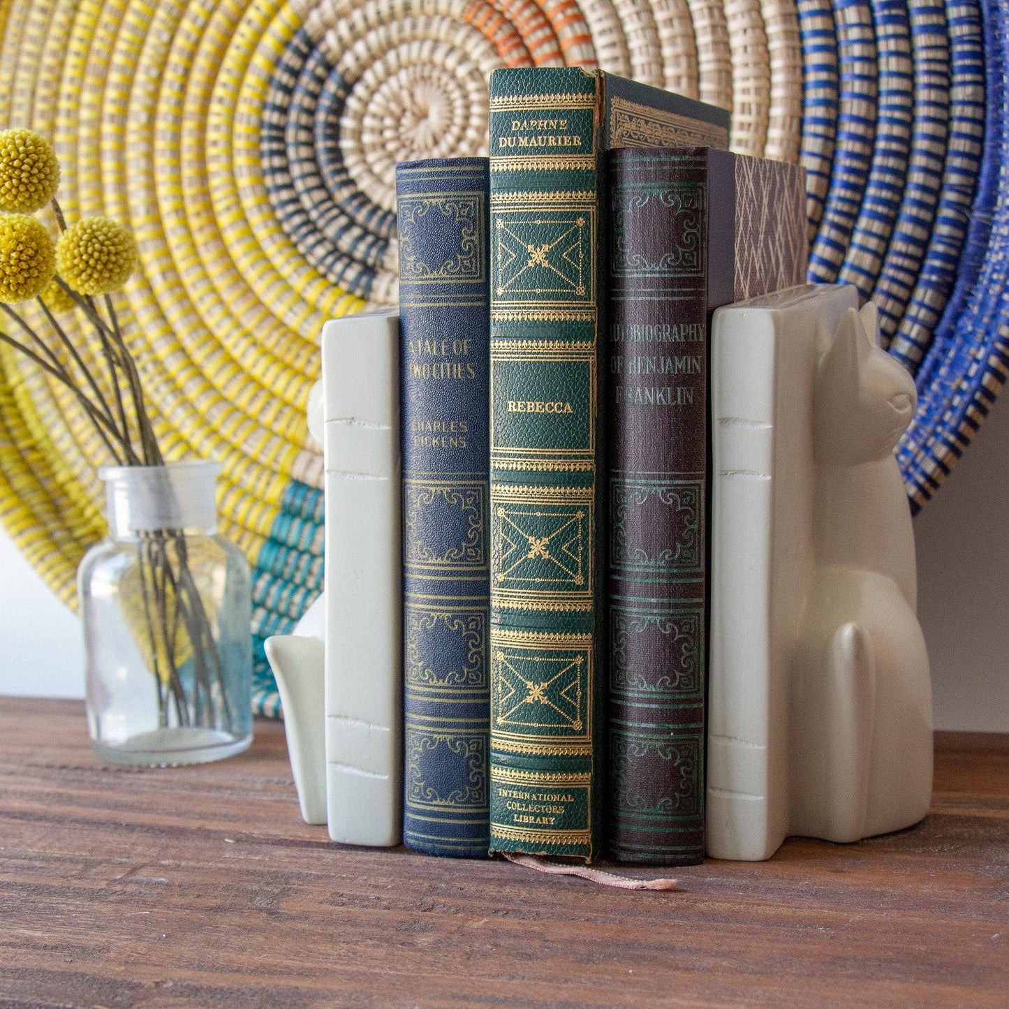 Soapstone Majestic Sitting Cat Bookends - Set of 2