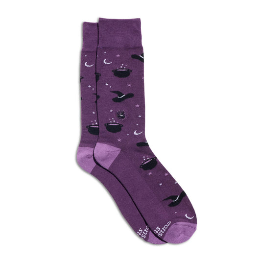 Socks that Support Mental Health | Purple Witch Hats