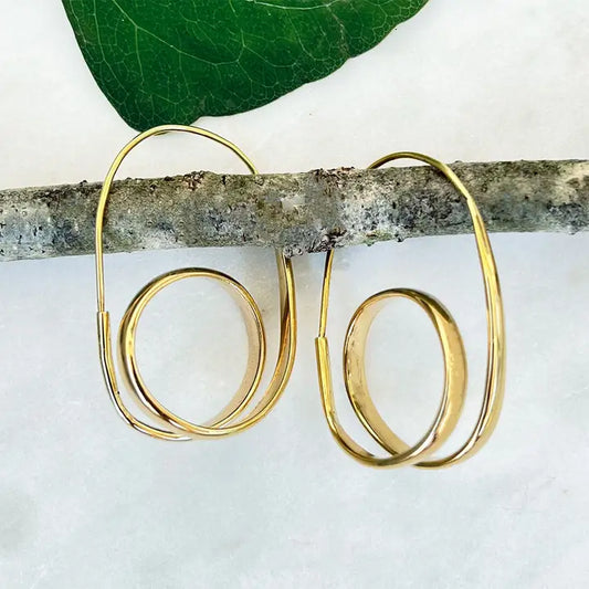 Bumi Earrings - Brass