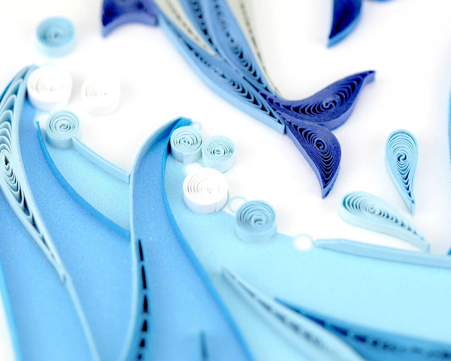 Quilled Jumping Dolphins Greeting Card
