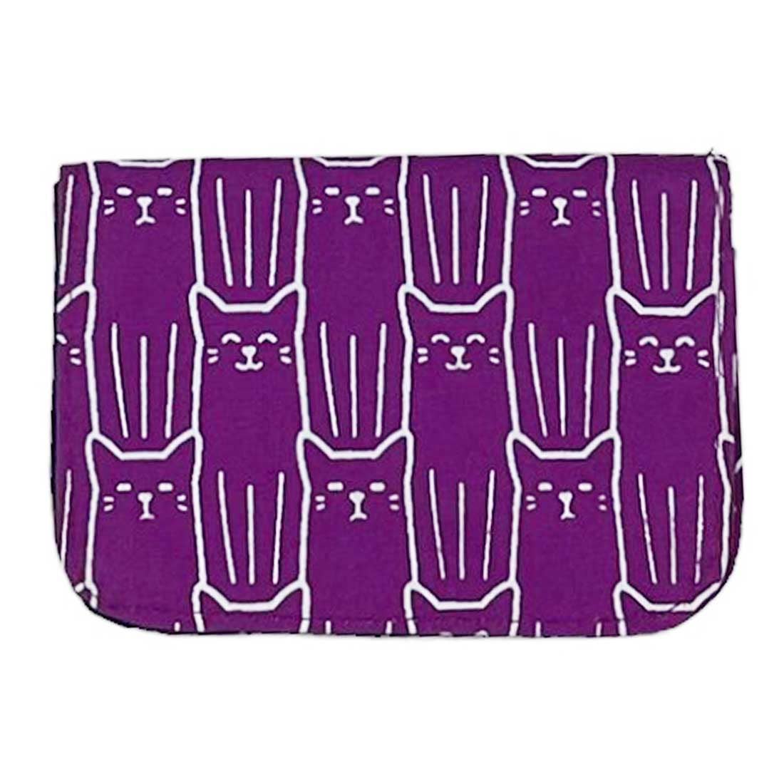 Cotton Canvas Cardholders - Cat Prints