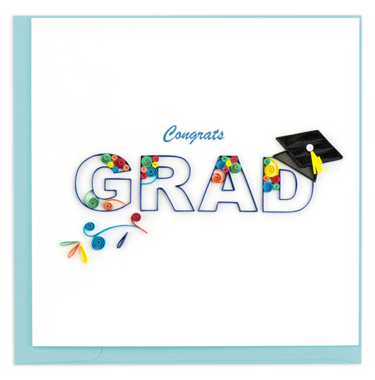 Quilled Congrats Grad Swirl Card