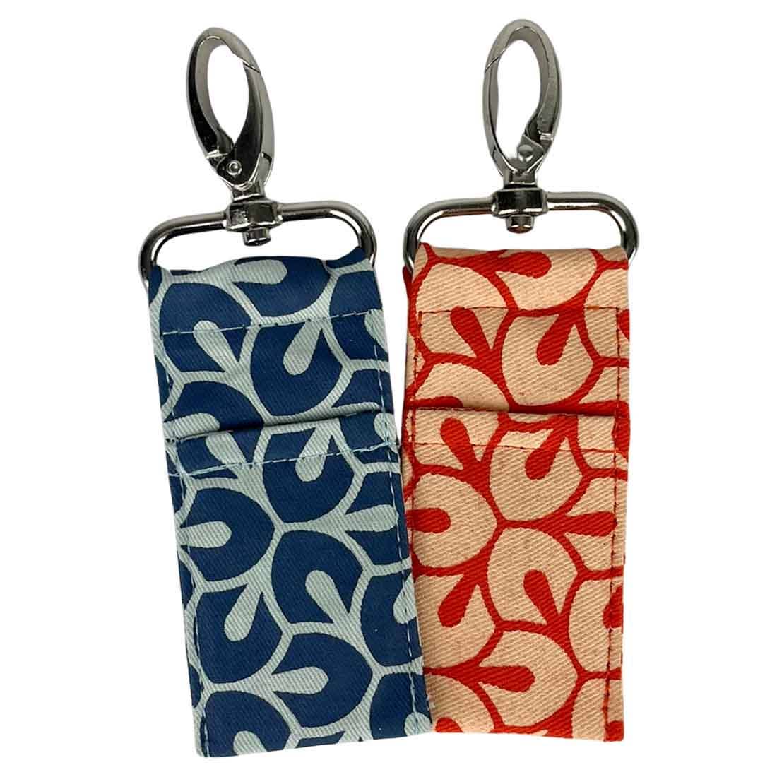 Lip Balm Bag - Lip Balm Holder - Lip Balm Clip -  Leaf Print