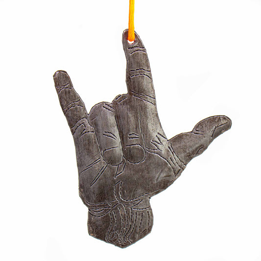Love you Sign Metal Drum Ornament