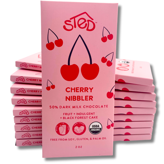Cherry Nibbler Dark Chocolate Bar