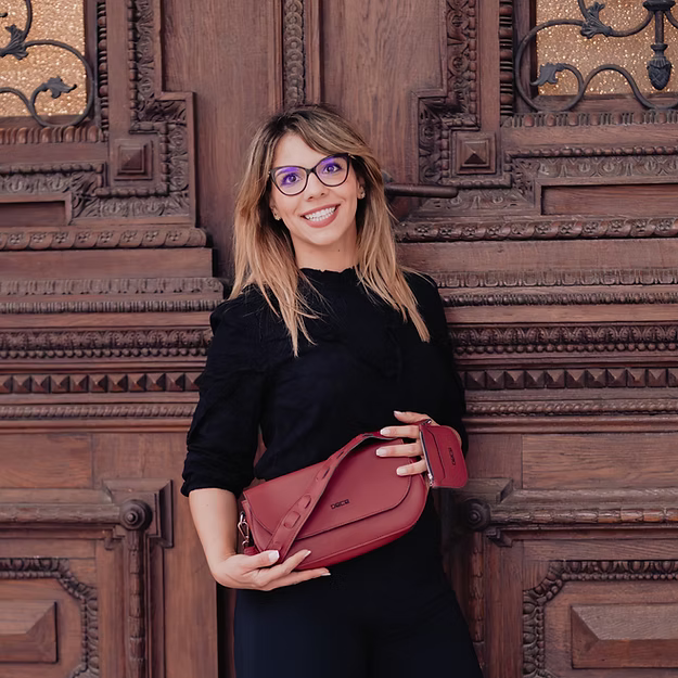 Apple Textile Clutch