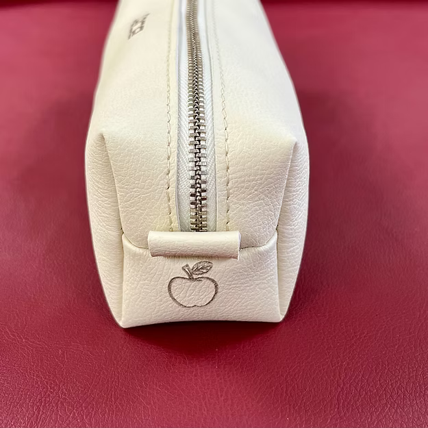 Small Apple Textile Zip Pouch