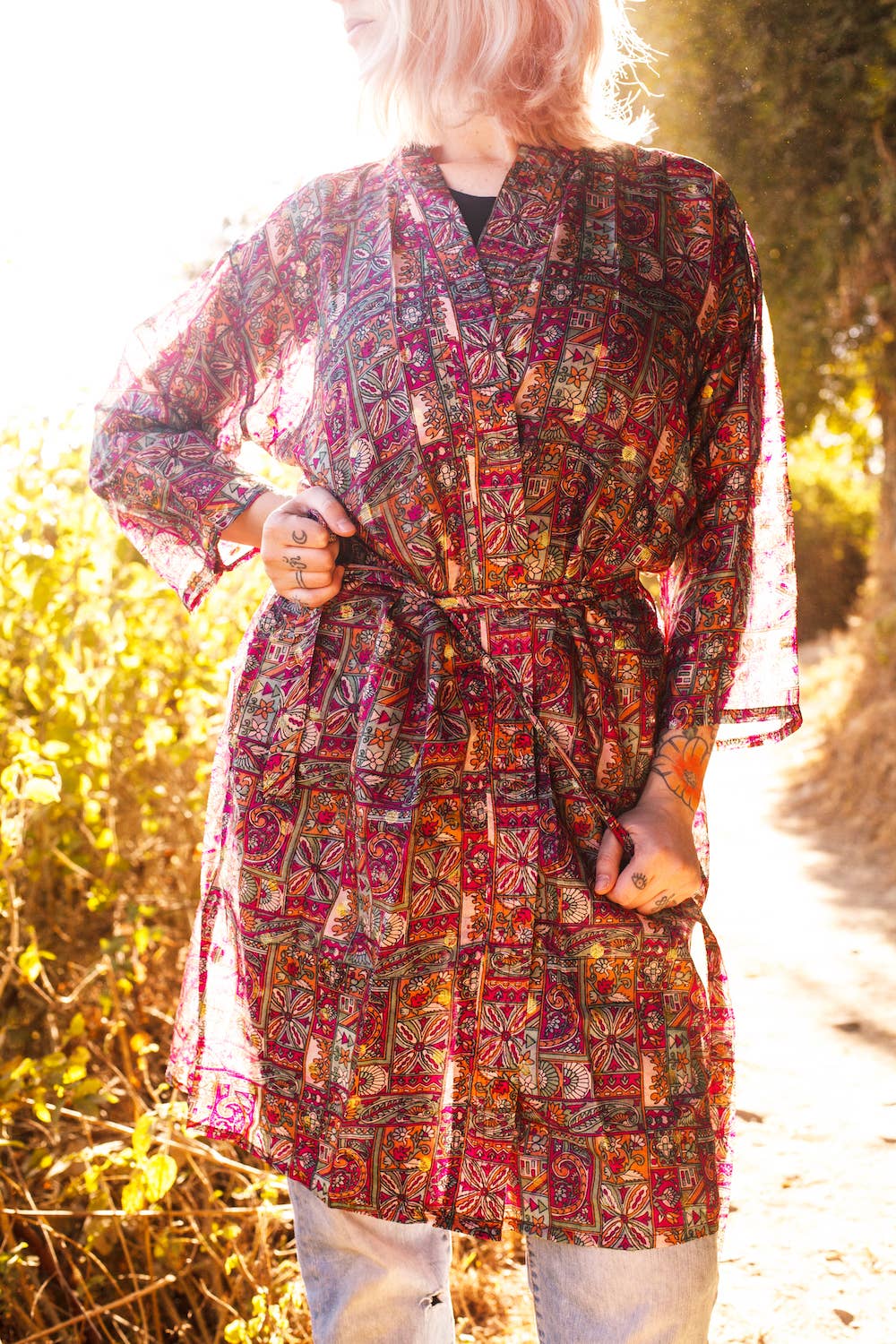 Long Sleeves Upcycled Kimono