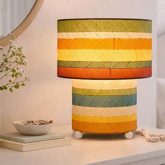 Striped Mushroom Table Lamp - Multi