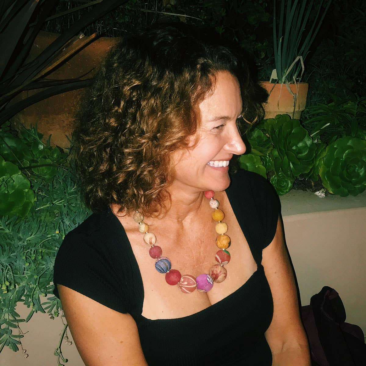 Kantha Graduated Bead Statement Necklace
