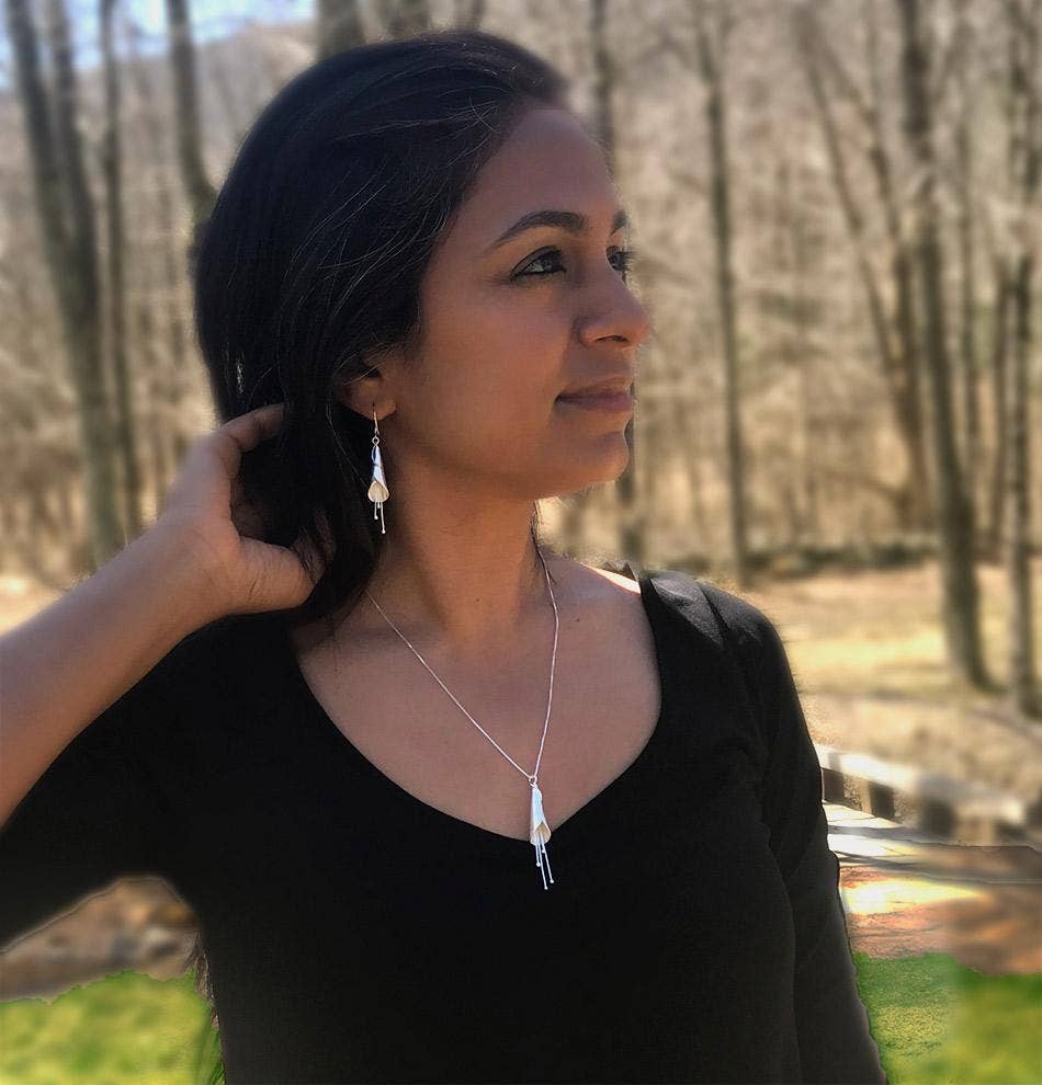 Calla Lily Necklace - Sterling Silver