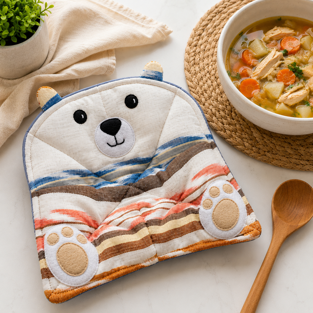 Polar Bear Microwave Bowl Cozy