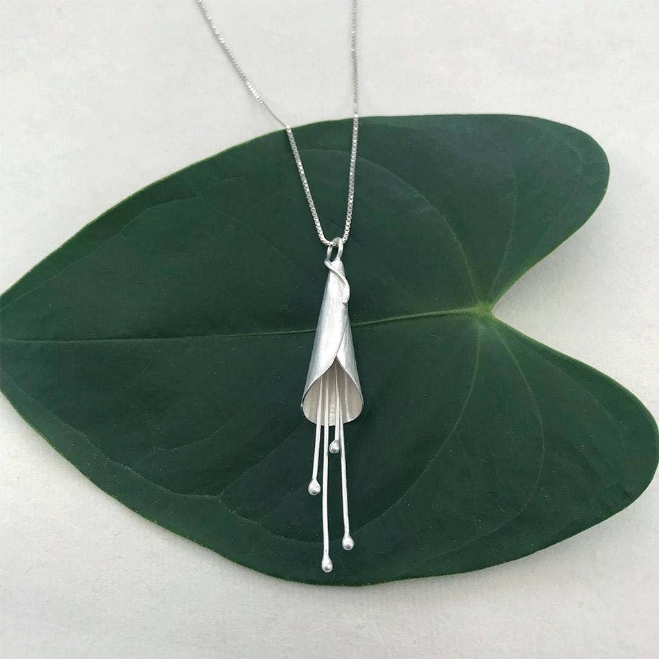 Calla Lily Necklace - Sterling Silver