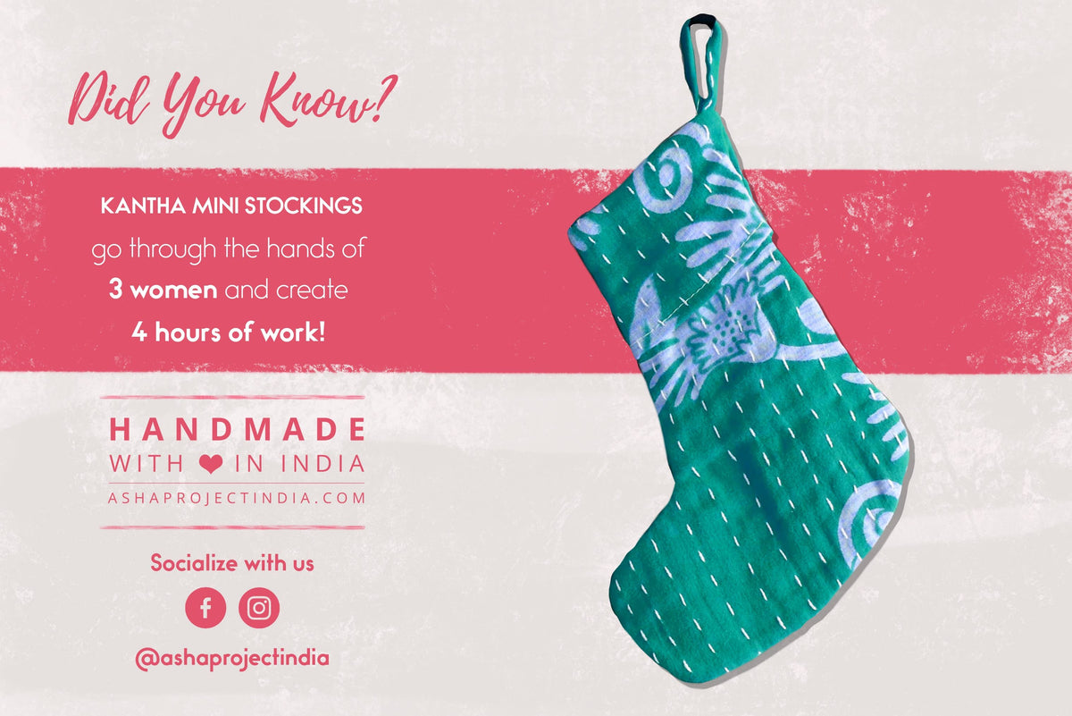 Mini Kantha Stocking