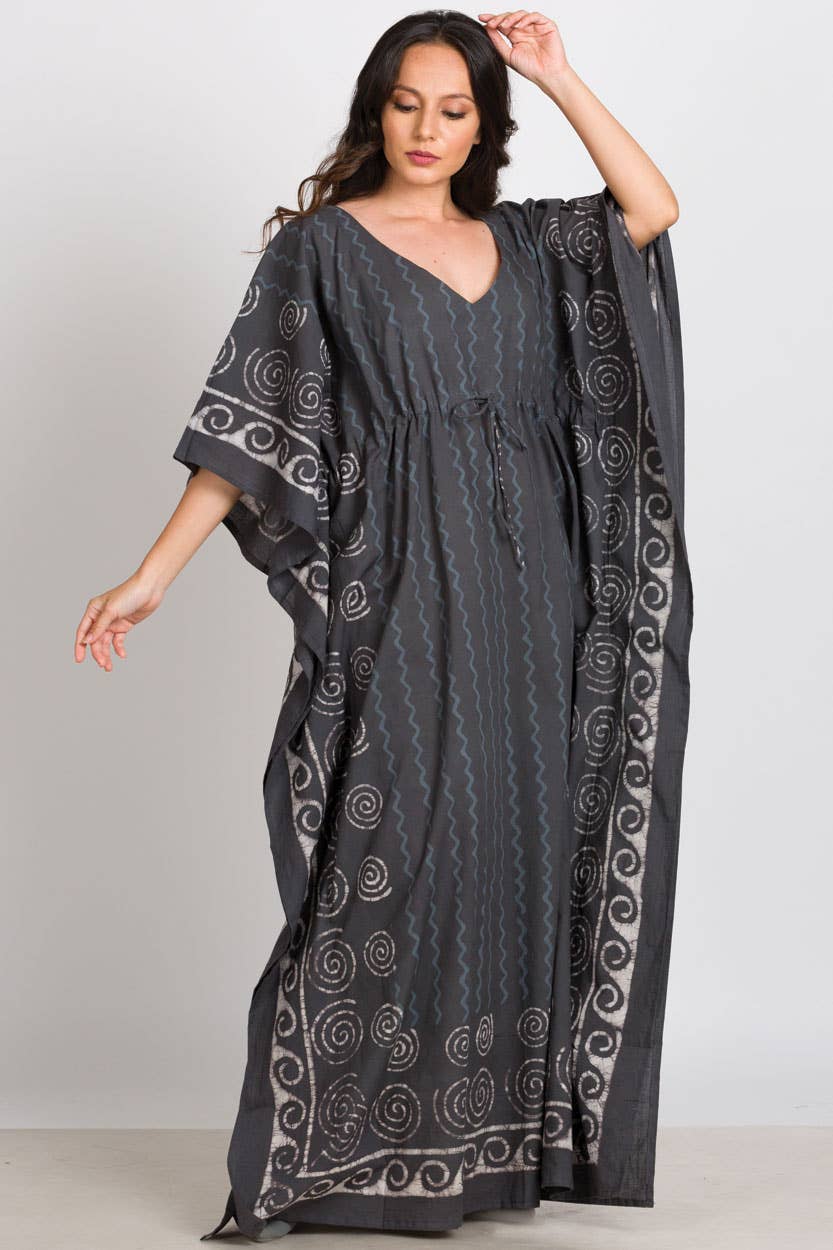 Spiral Block Print Caftans
