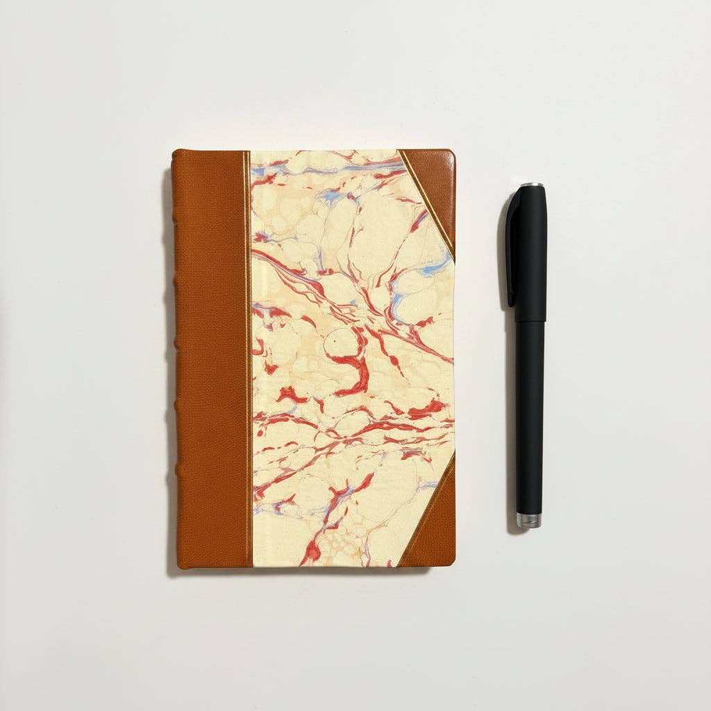 Marbled Paper Journal - Havane
