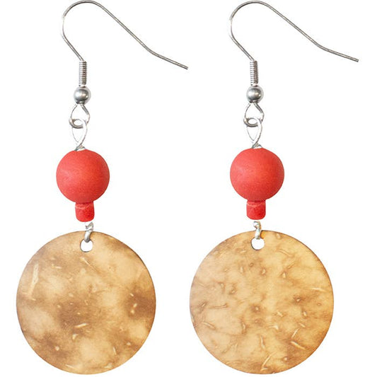 Coconut Dangle Earrings - Poppy