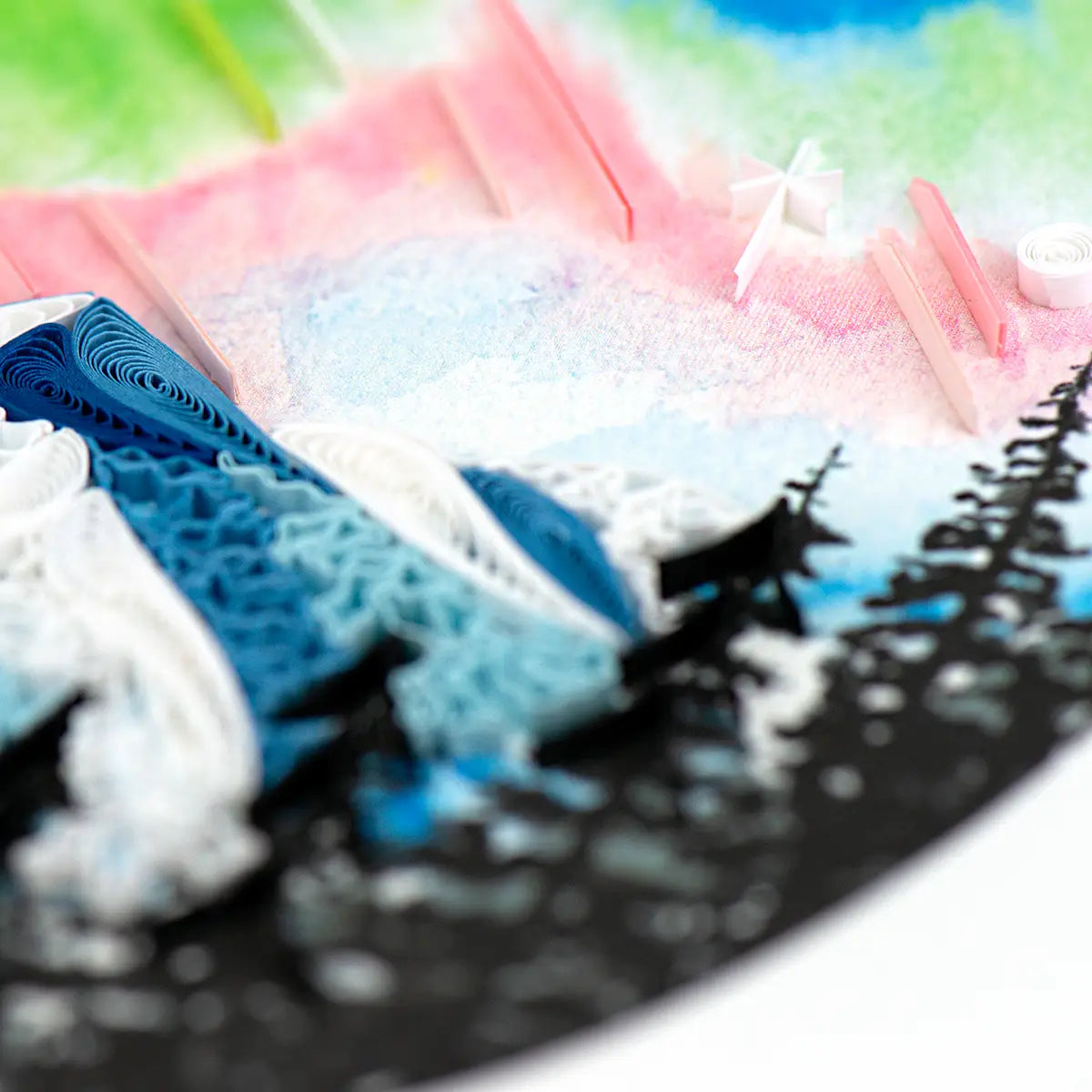 Quilled Northern Lights Greeting Card