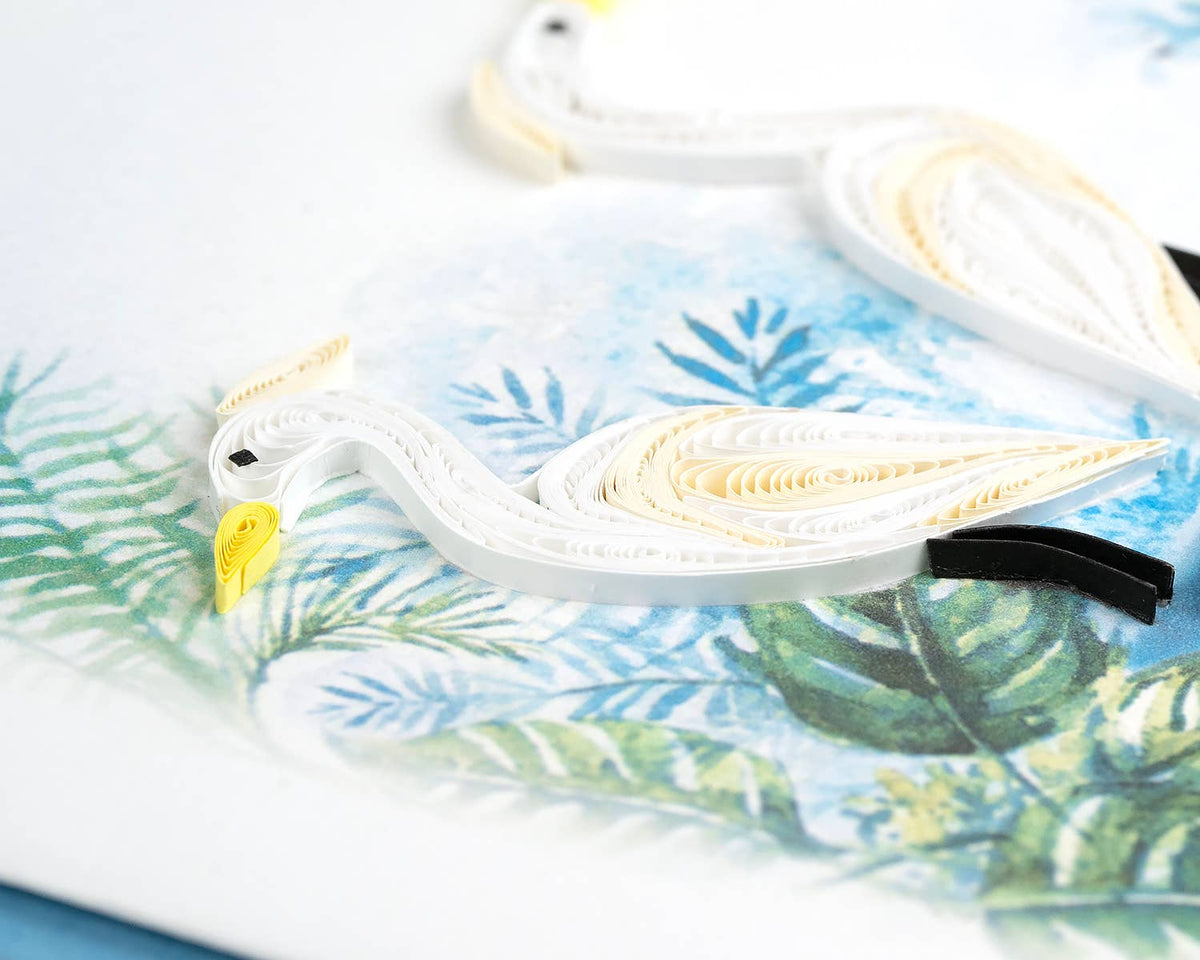 Quilled Three Herons Greeting Card