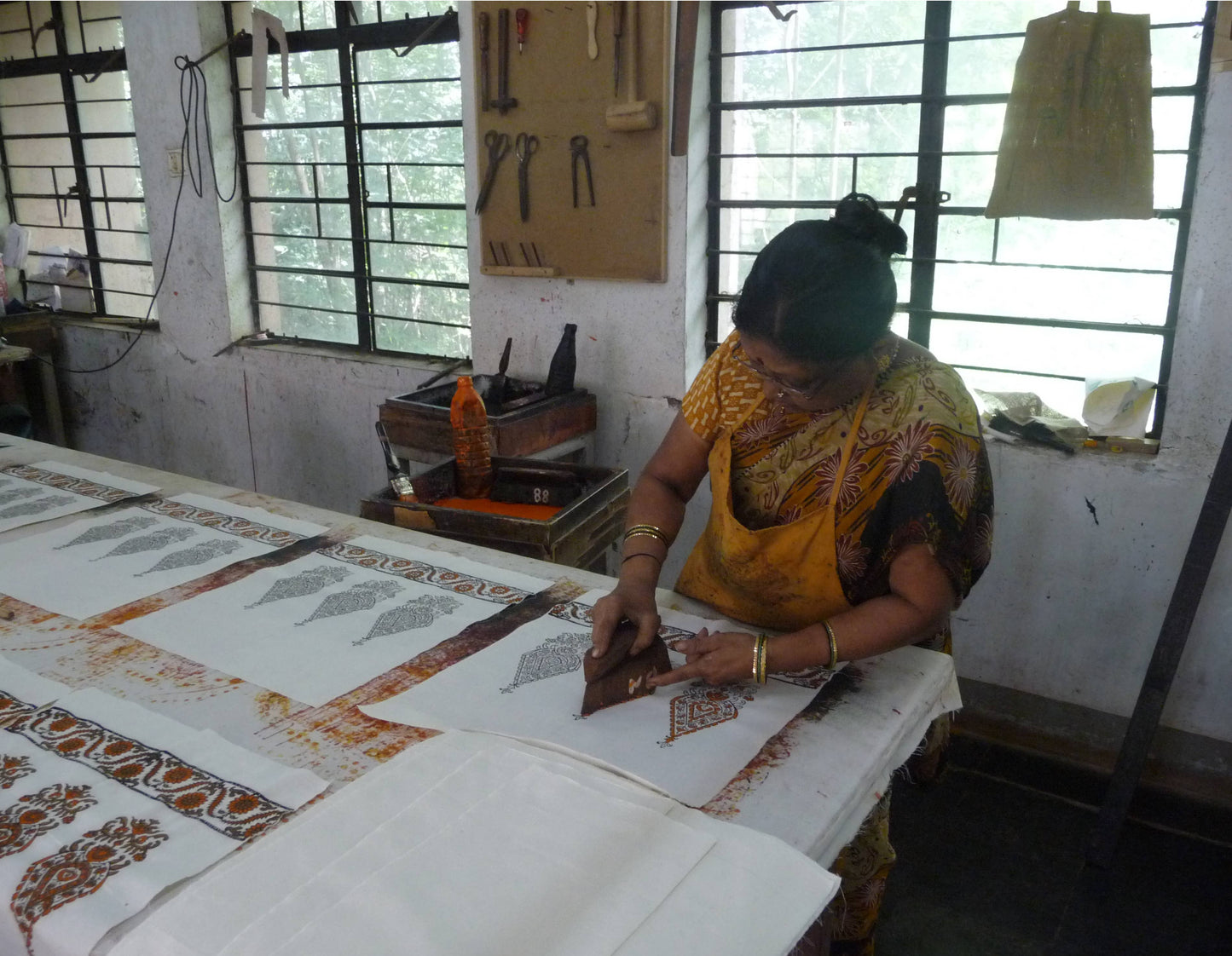 Hand Block Printed Cotton Napkin Set (4) - Crimson Valley