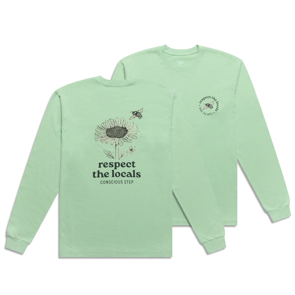 Respect the Locals Long Sleeve T-Shirt | Organic Cotton