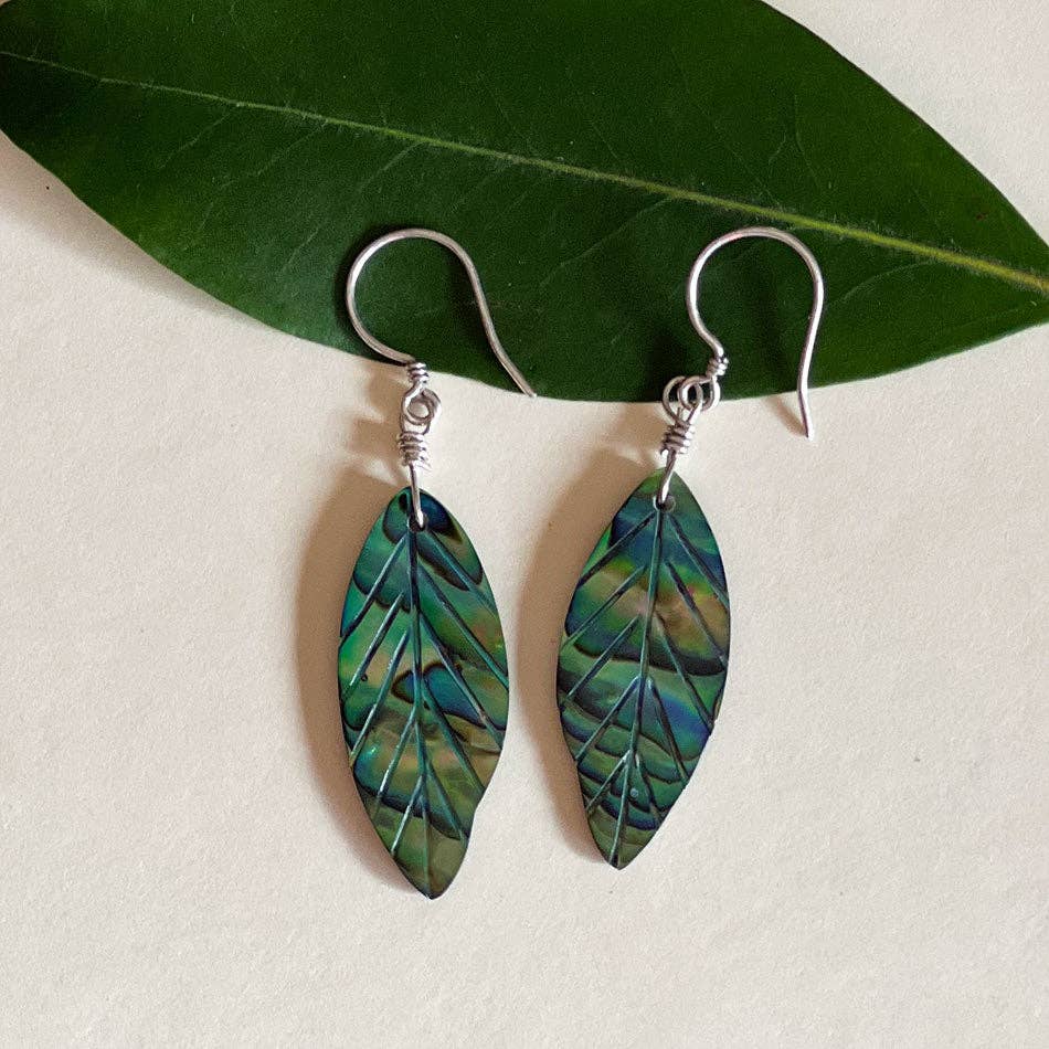Abalone New Leaf Earrings - Sterling Silver