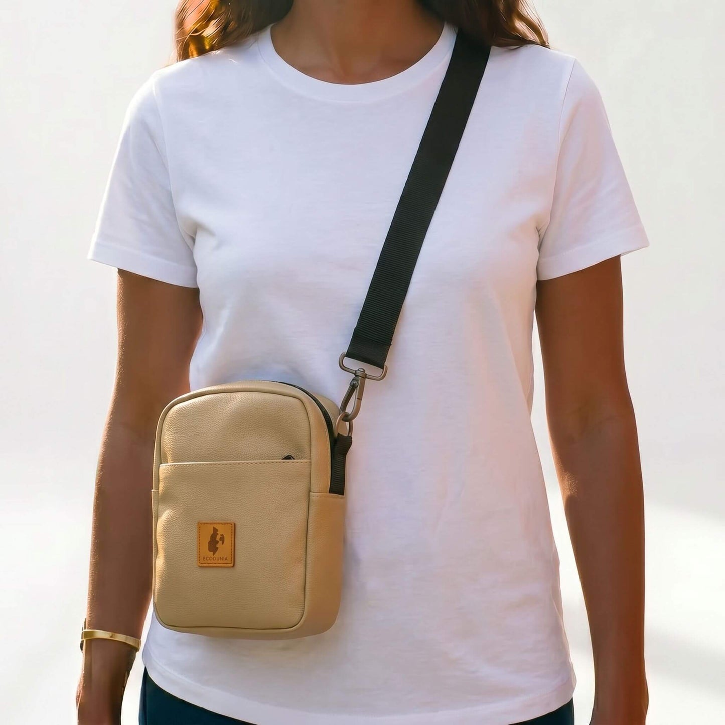 Convertible Vegan Leather Crossbody Sling Bag 2L | Rozi