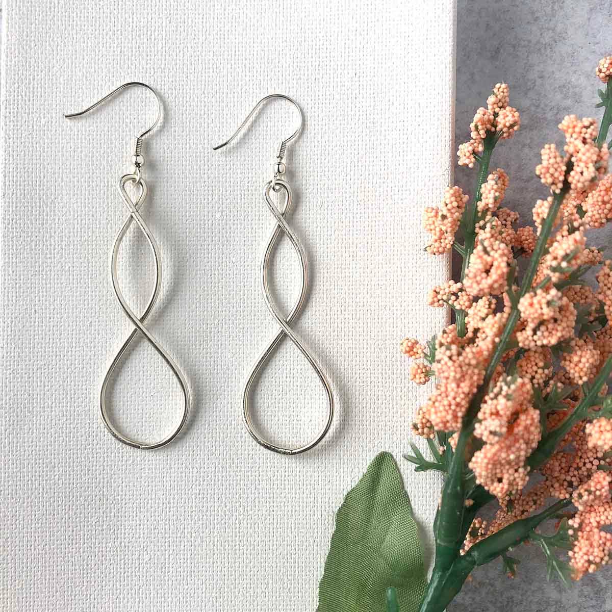 Double Helix Earrings - Silver