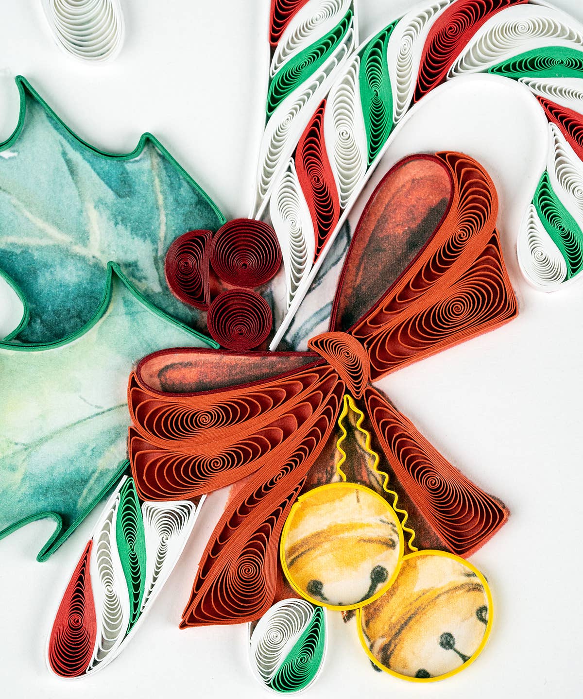 Quilled Candy Canes Christmas Card