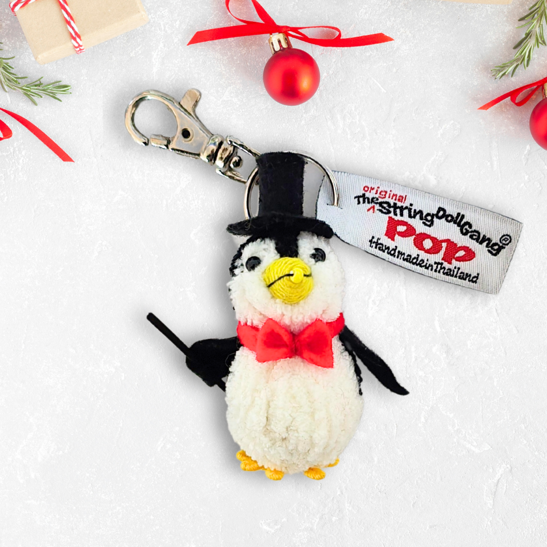 Pop the Penguin String Doll Keychain
