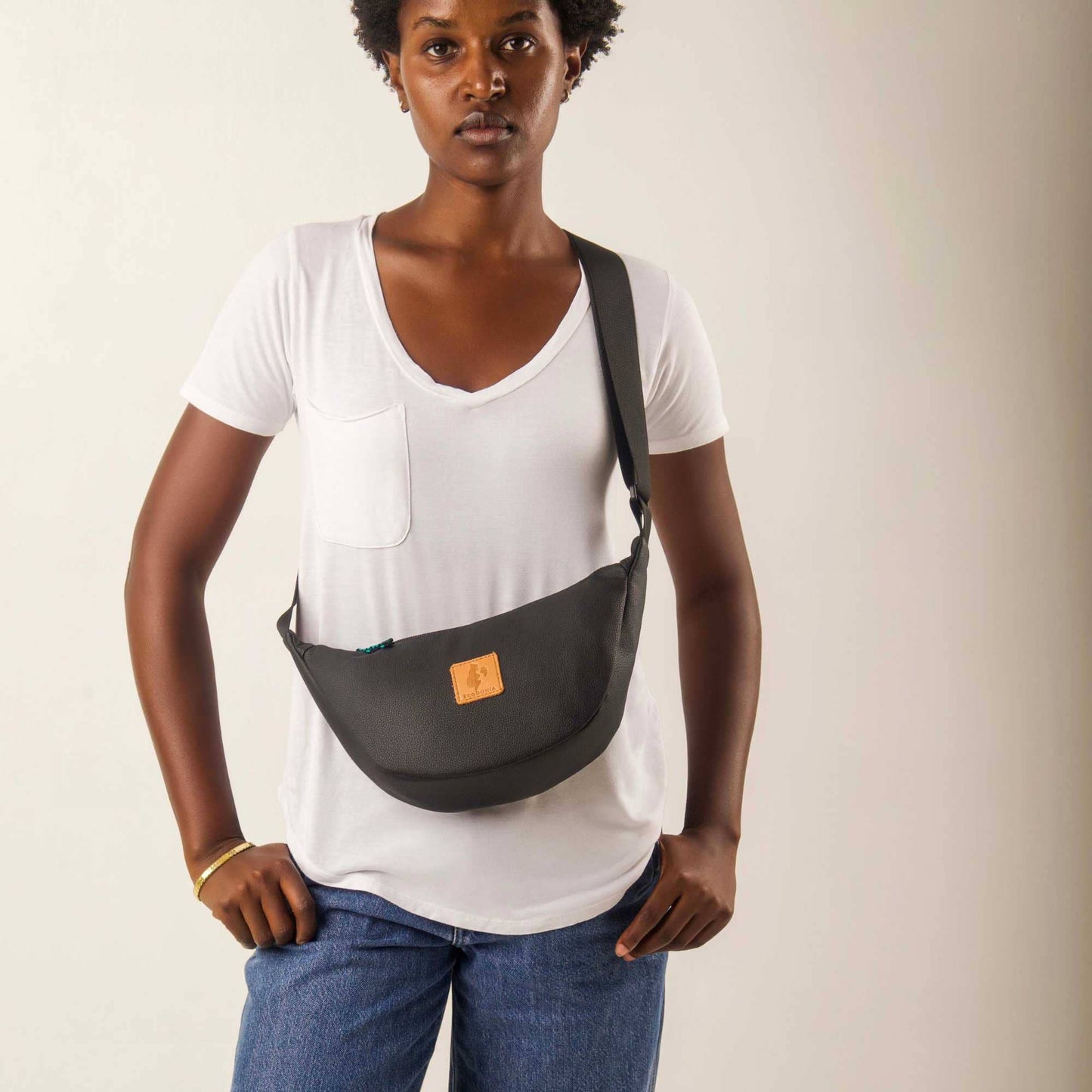 Round Mini Shoulder Bag – Vegan Leather, Assorted Colors
