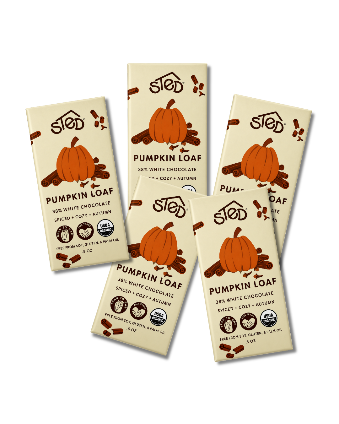 Mini Pumpkin Loaf White Chocolate Bar
