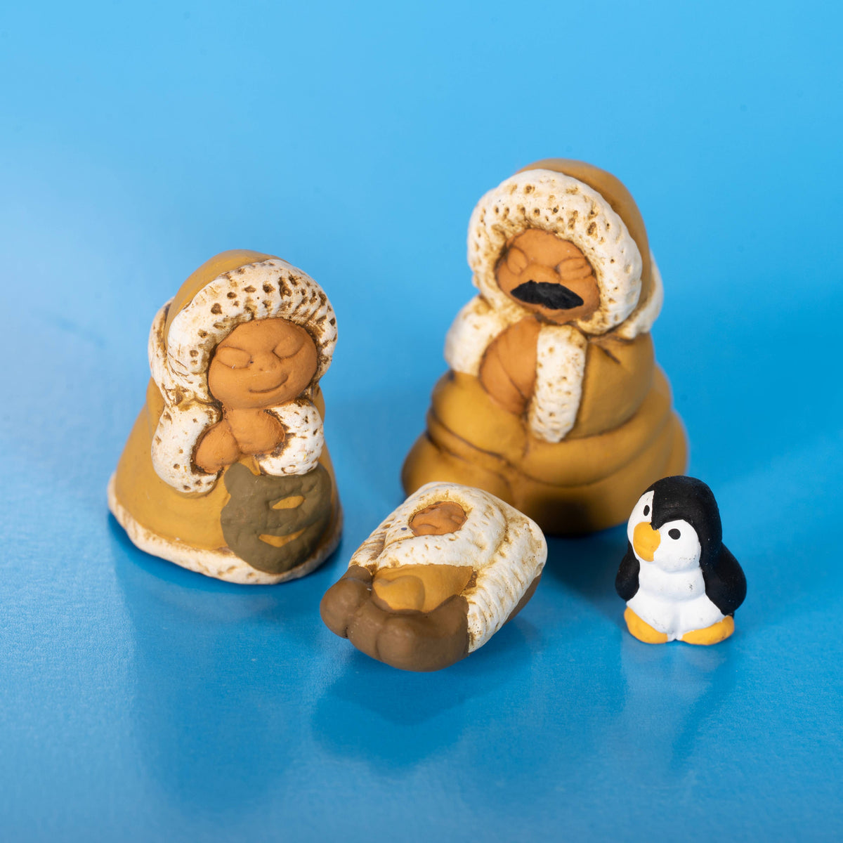 Miniature Ceramic Nativity - Polar (set of 7)