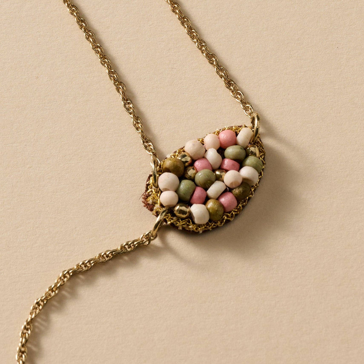 Duniya Embroidered Bead Necklace