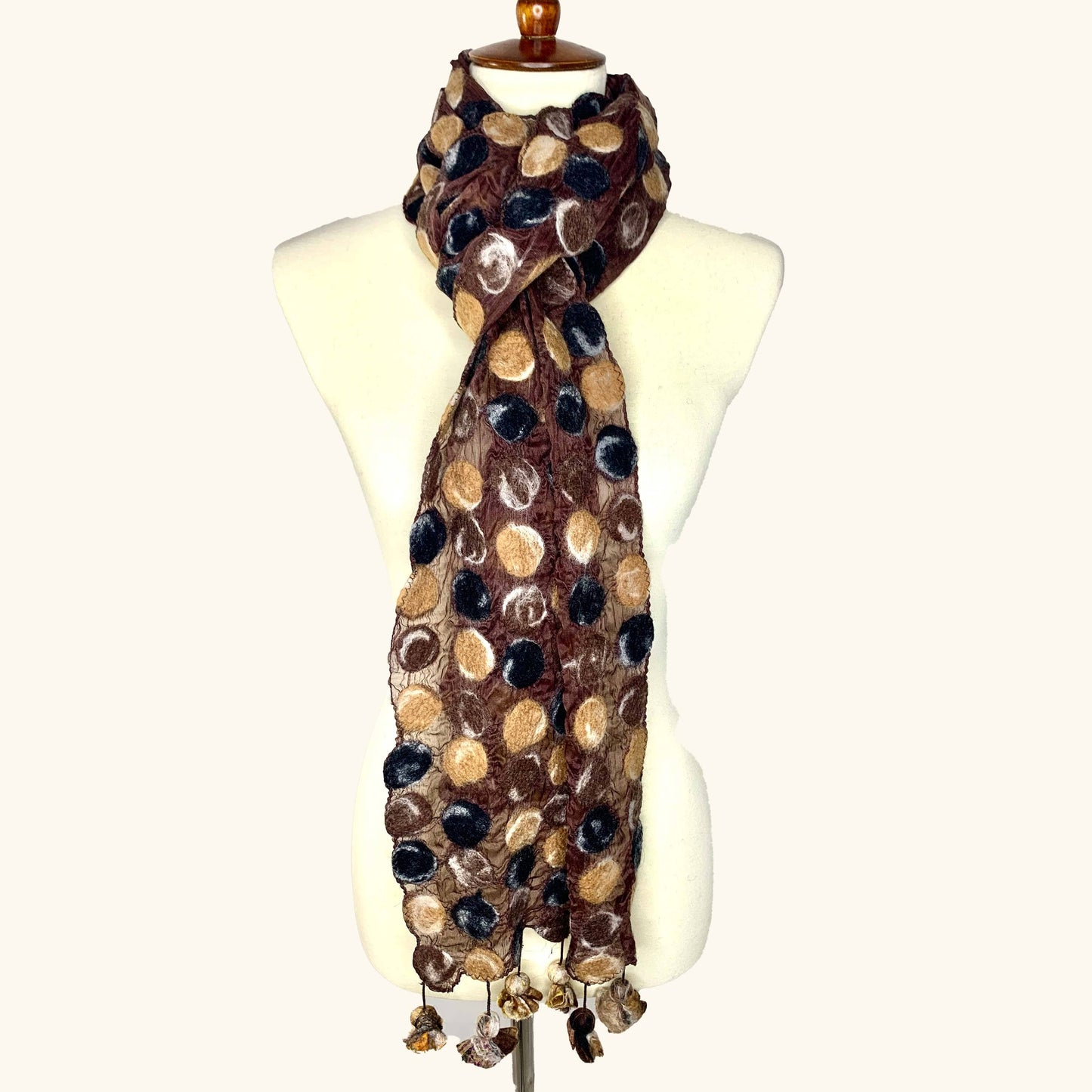 Polka Dot Neutral Scarf
