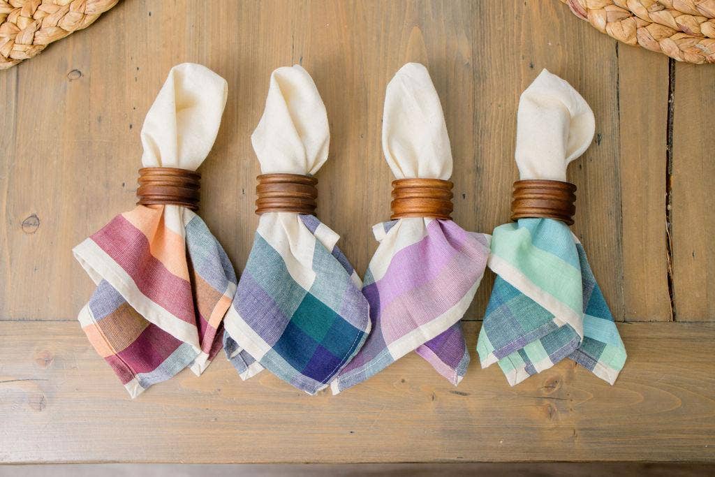 Handwoven Cotton Napkin Set (4) - Clove