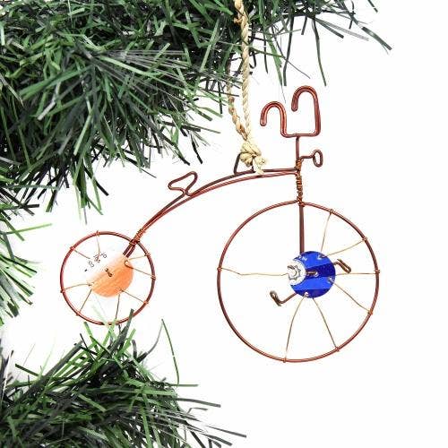 Old Fashioned Bike Recycled Ornaments