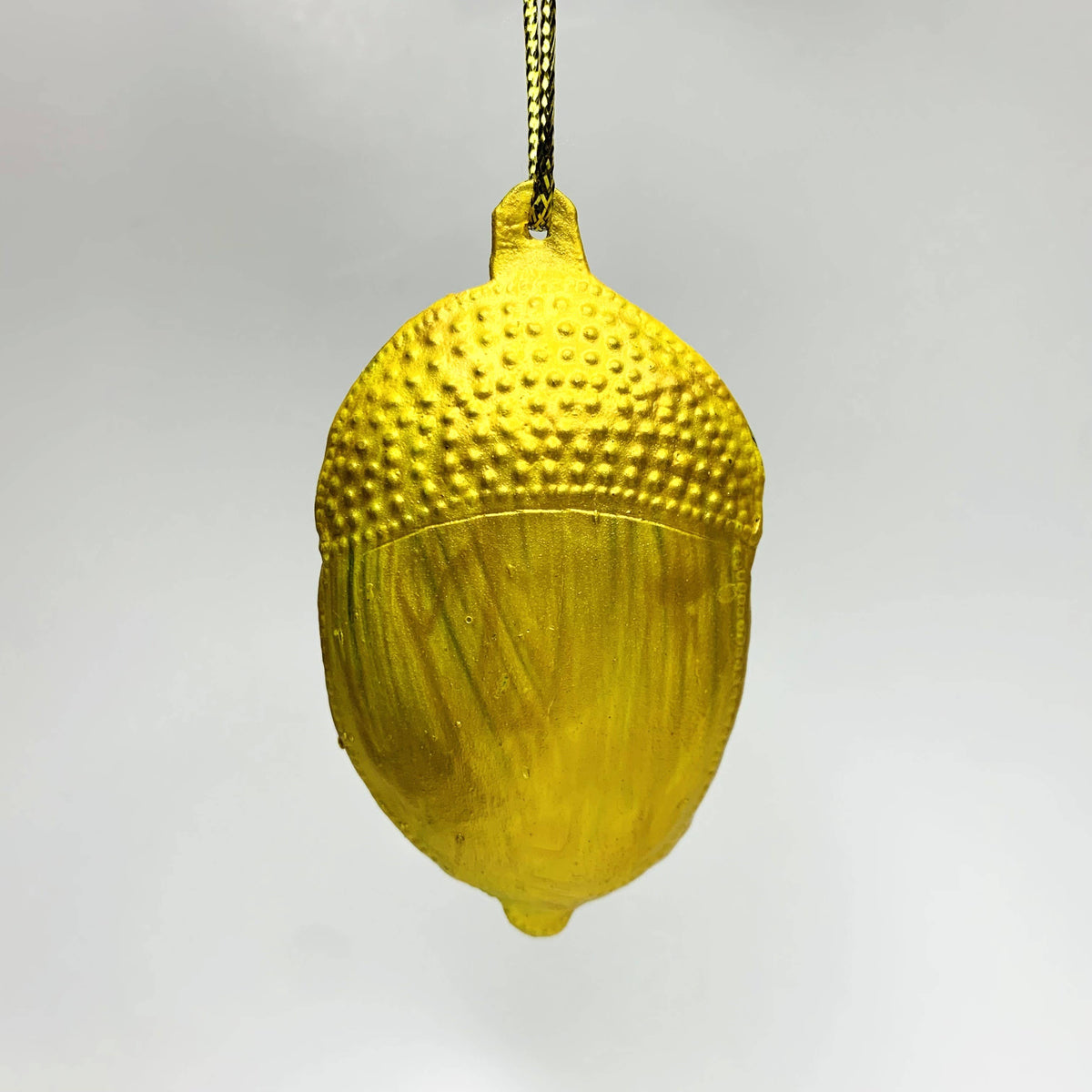 Upcycled Metal Acorn Ornament