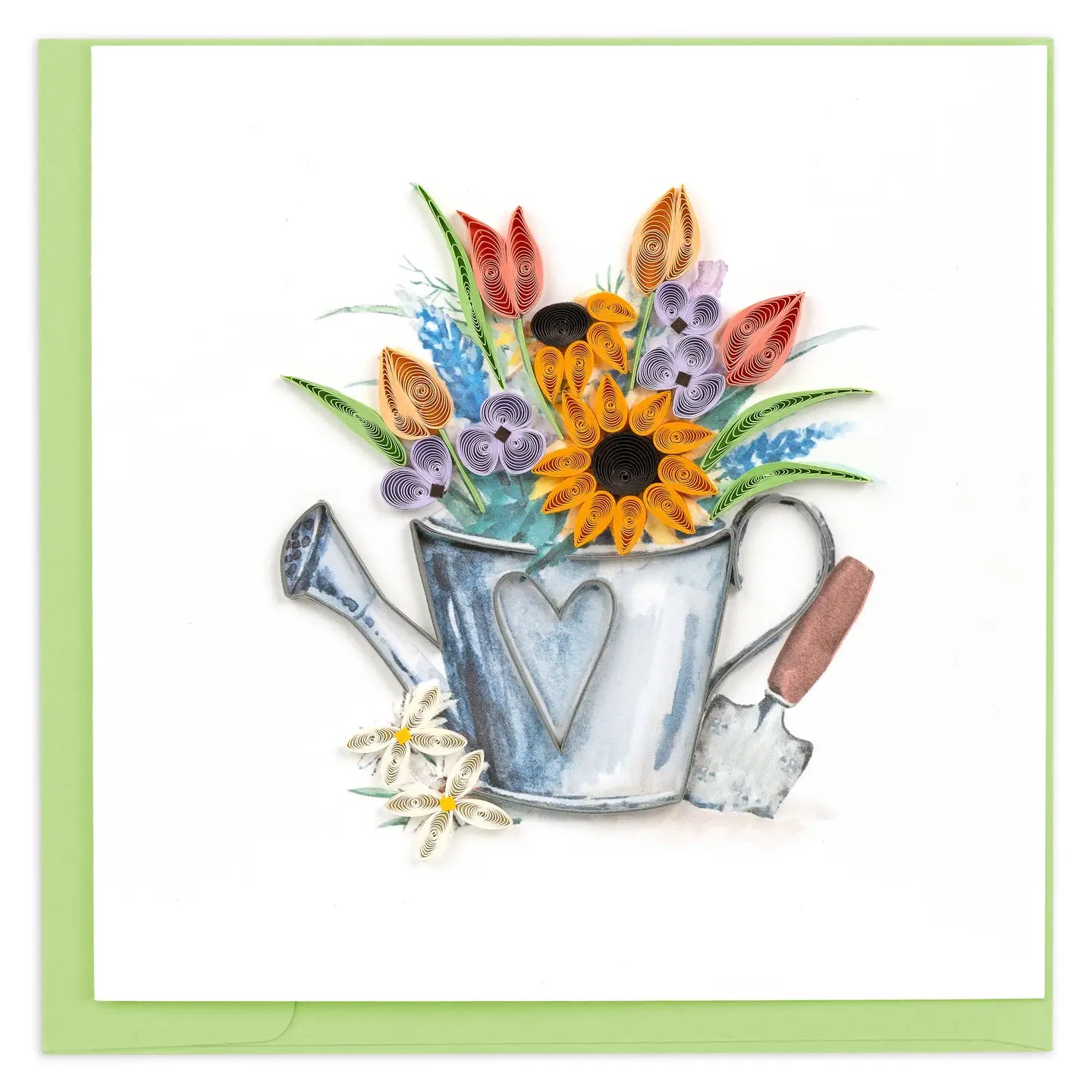 Quilled Watering Can Garden Greeting Card