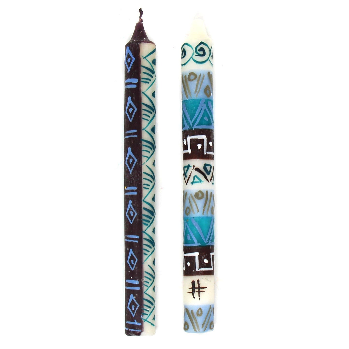 Hand Painted Dinner Candle Pair - Maji Design
