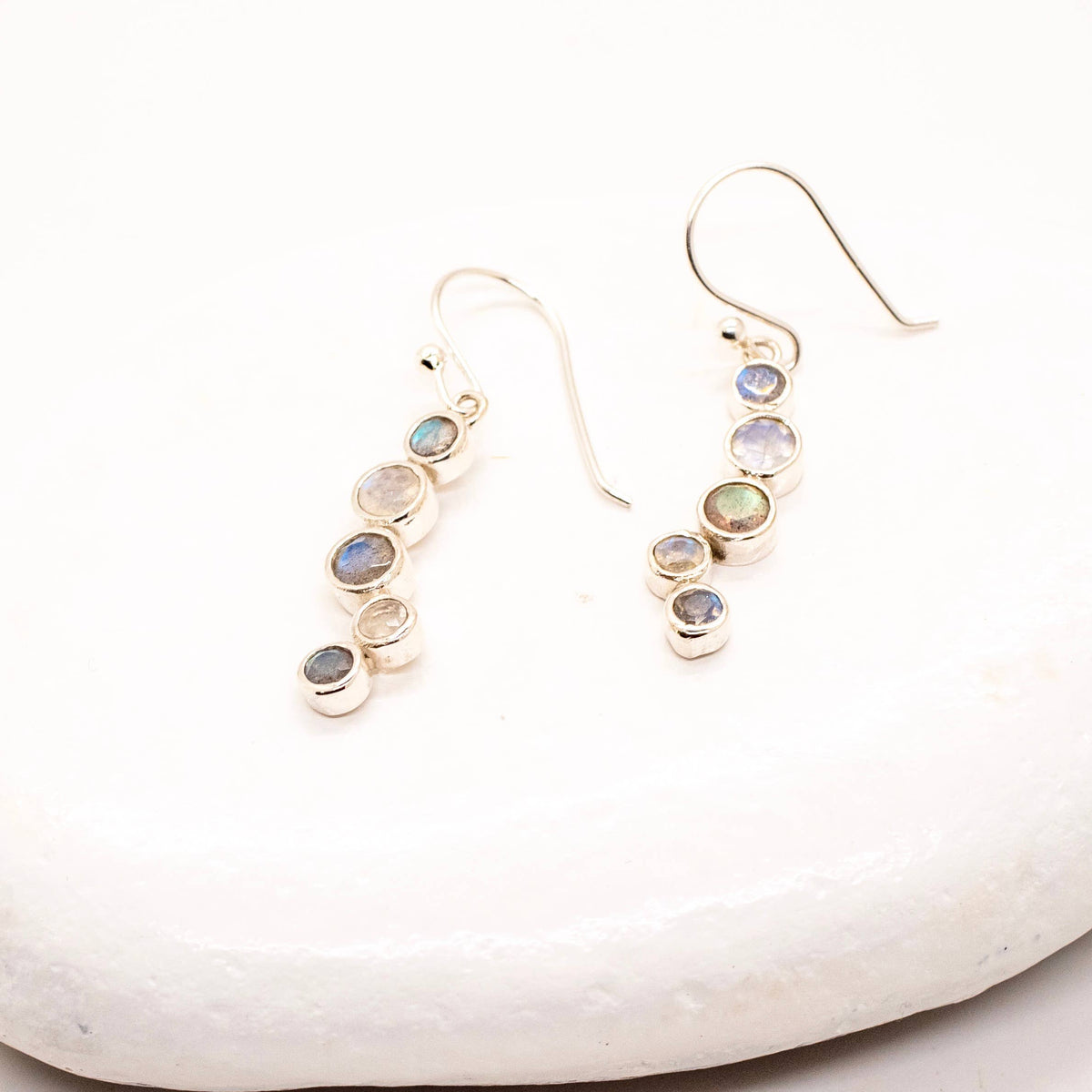 Sterling Silver Stone Trail Earring